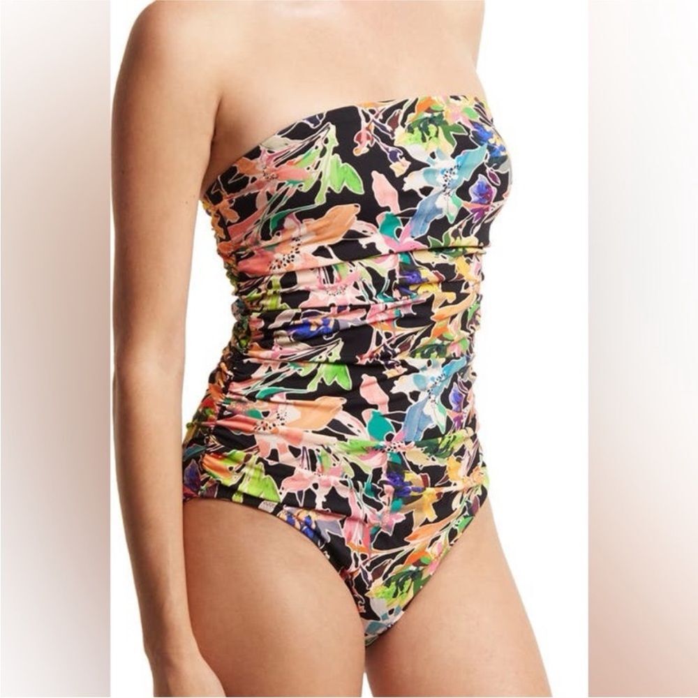 New HANKY PANKY Strapless Bandeau One-Piece Swimsuit Size Small - Picture 12 of 14